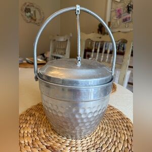 vintage Nasco Italian hammered aluminum ice bucket